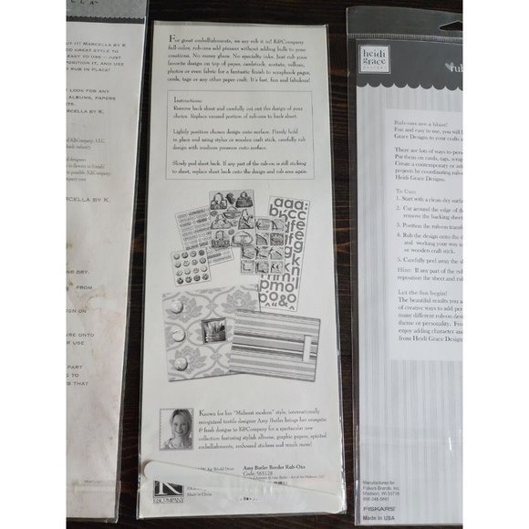 Rub-Ons Transfers - Large Decorative Border Pink Blue LOT - RETIRED NEW 27 - Picture 10 of 12